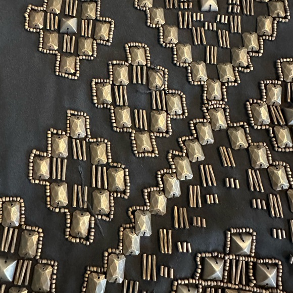 Hale Bob Black Dress with Gold Accents - Picture 10 of 10